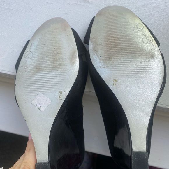 Classy, Sexy, Professional Jessica Simpson Peep Toe Wedges, Black, Size 7! ๐ โจ - Picture 11 of 11